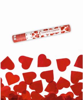 Red Hearts Confetti Tube 40cms