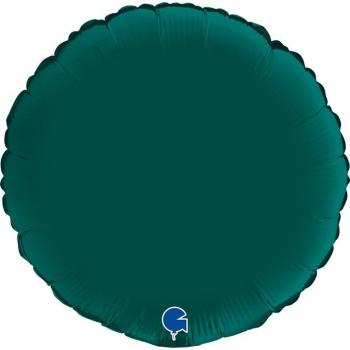18" Round Satin Foil Balloon - Emerald Grabo