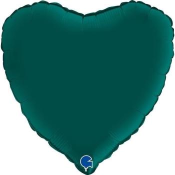Foil Balloon 18" Satin Heart - Emerald Grabo