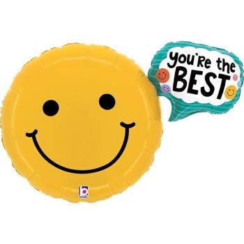 Balão Foil 31" You´re The Best Smiley Grabo