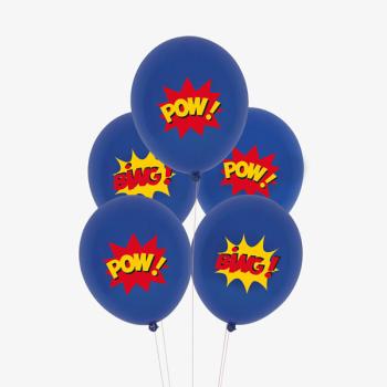 Blue SuperHero Balloons My Little Day