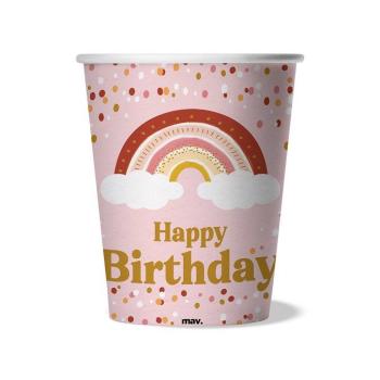 Happy Birthday Boho Cups