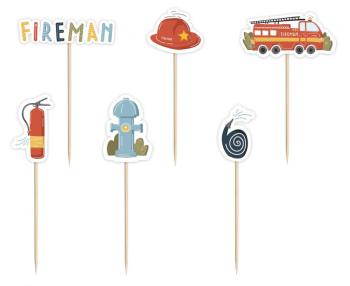 Firefighters Party CupCake Toppers
