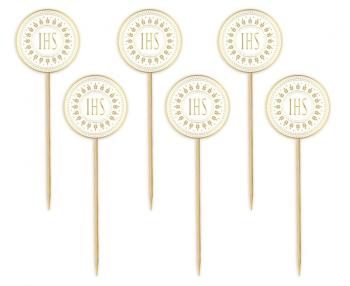 IHS Communion CupCake Toppers