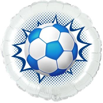 Balão Foil 18" Bola de Futebol Azul