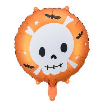 Balão Foil Esqueleto Laranja