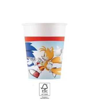 Sonic The Hedgehog Cardboard Cups Decorata Party