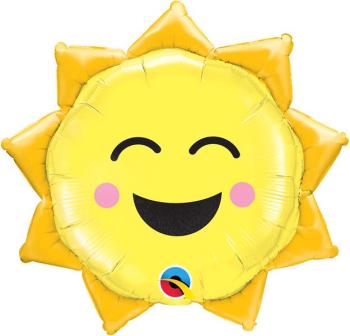 35" Happy Sun Foil Balloon