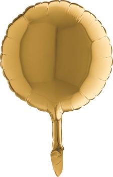 9" Round Foil Balloon - Ouro Grabo