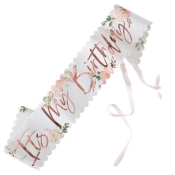 It´s My Birthday Floral Banner GingerRay