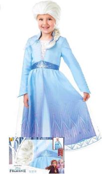 Frozen Elsa Costume with Wig - 7-8 Years Rubies UK