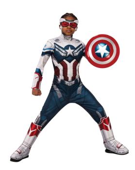 Captain America Deluxe Costume - 5-6 Years Rubies UK