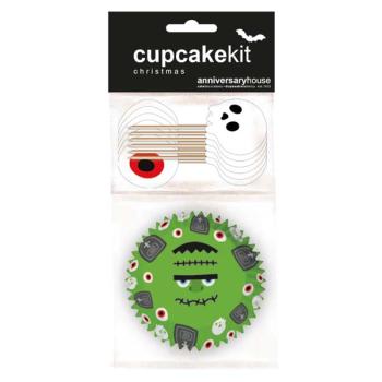 Kit de Decoração para Cupcakes Frankenstein