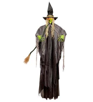 Witch with Broom with Sound and Light Widmann