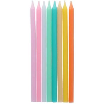 Multicolored Pastel Candles 10cm Folat
