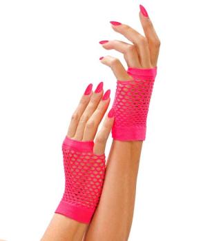 Neon Pink Gloves Widmann