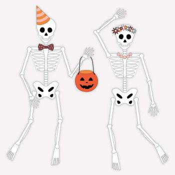 Esqueletos Decorativos em Papel My Little Day