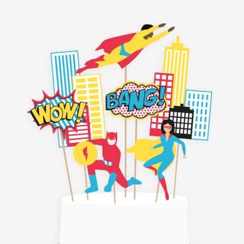 Superhero Party Cake Toppers