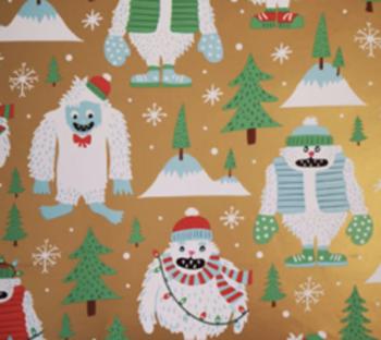 Christmas Monsters Wrapping Paper Roll XiZ Party Supplies