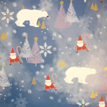 Santa Claus Wrapping Paper Roll in the Arctic XiZ Party Supplies
