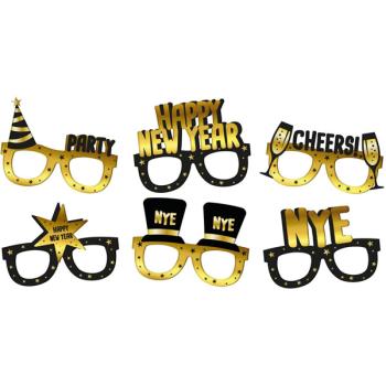 Happy New Year Paper Glasses Set