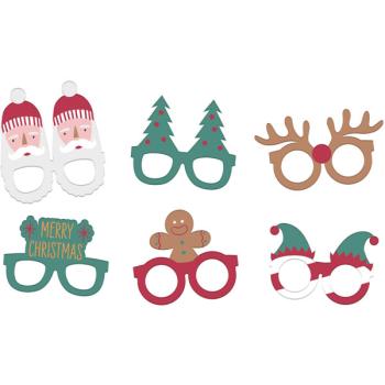 Holly Jolly Paper Glasses Set