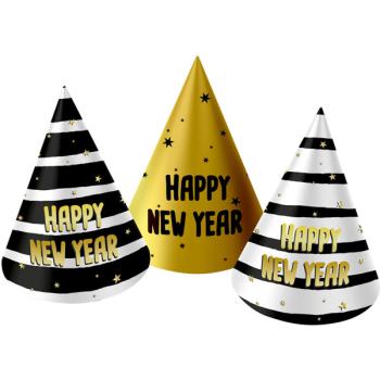 Happy New Year Striped Hats Folat