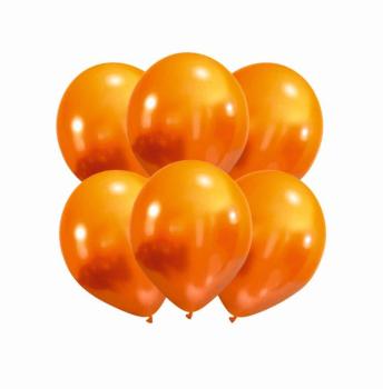 6 32cm Chrome Balloons - Amber