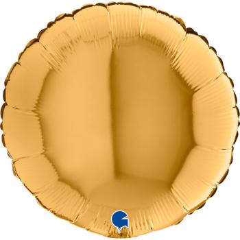 18" Round Foil Balloon - Old Gold