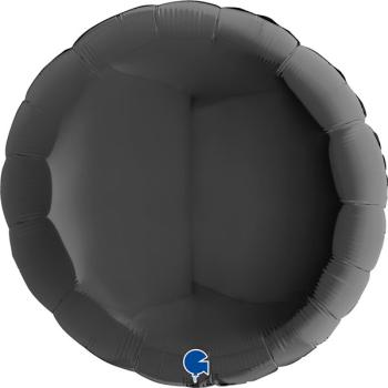 36" Round Foil Balloon - Black Grabo