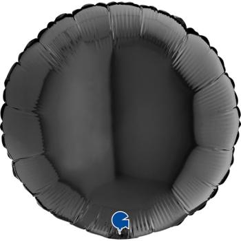 18" Round Foil Balloon - Black Grabo