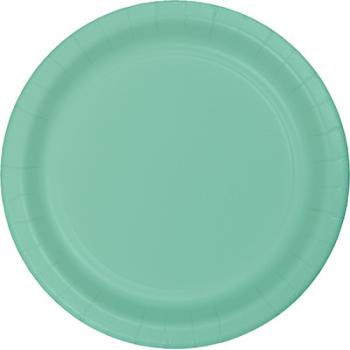 24 Cardboard Plates 23cm - Mint Green
