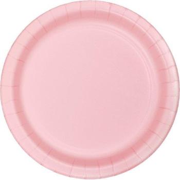 24 Cardboard Plates 23cm - Baby Pink
