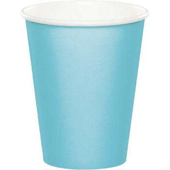 24 Cardboard Cups - Sky Blue Creative Converting