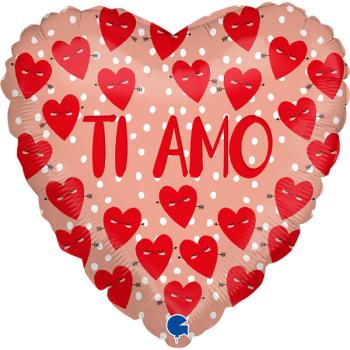 18" Ti Amo Heart Foil Balloon Grabo
