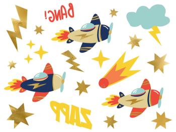 Airplanes Temporary Tattoos PartyDeco