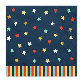 Navy Blue Napkins with Stars PartyDeco