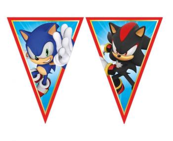 Grinalda de Papel Sonic The Hedgehog Decorata Party