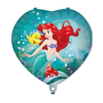18" Ariel Heart Foil Balloon with Weight
