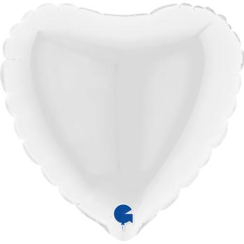 4" Heart Foil Balloon - White