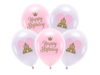 Balões Látex Happy Birthday Castelo das Princesas PartyDeco