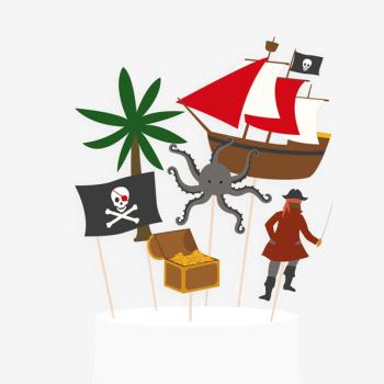 Pirates at Party Cake Toppers My Little Day