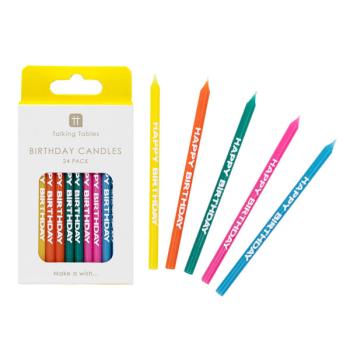 Multicolor Happy Birthday Toothpick Candles