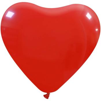 Bag of 5 Heart Balloons 40 cm - Red
