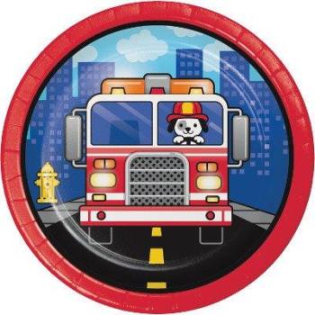 Fire Truck Small Dishes Creative Converting