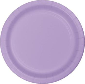 24 Small Colorful Cardboard Plates - Lilac Creative Converting