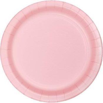 Small Cardboard Plates 18cm - Baby Pink