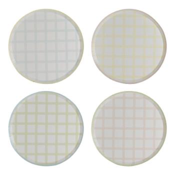 Pastel Square Paper Plates GingerRay
