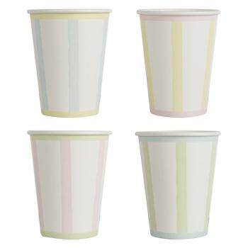 Pastel Stripes Paper Cups