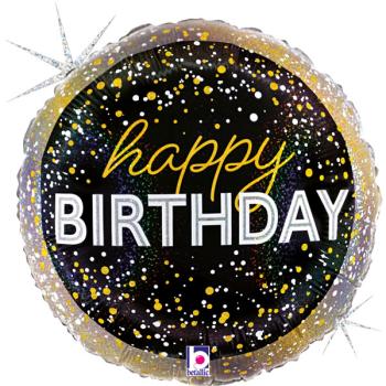 18" Happy Birthday Metallic Foil Balloon